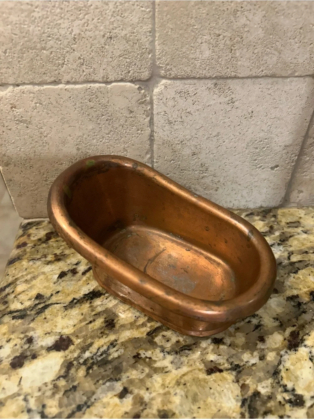 Copper Mini Bathtub Decorative Soap Dish